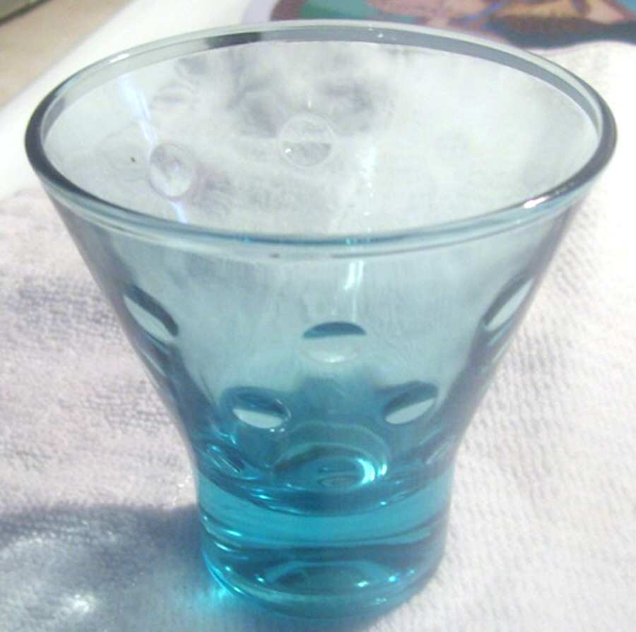 Capri Dots (Turquoise) On the Rocks Glass by Hazel-Atlas-1