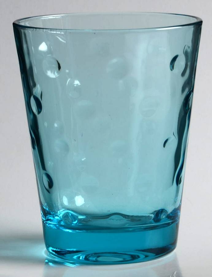 Capri Dots (Turquoise) 10 Oz Flat Tumbler by Hazel-Atlas-1