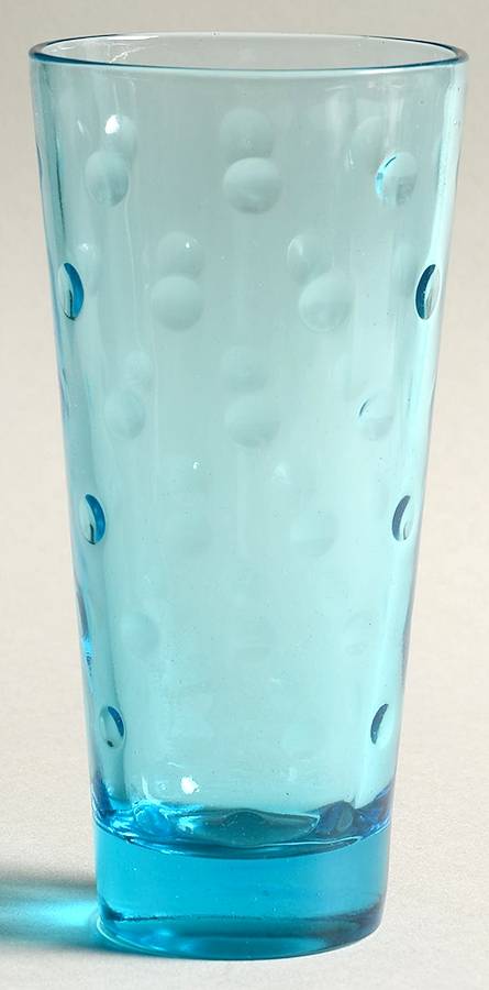 Capri Dots (Turquoise) 12 Oz Flat Tumbler by Hazel-Atlas-1