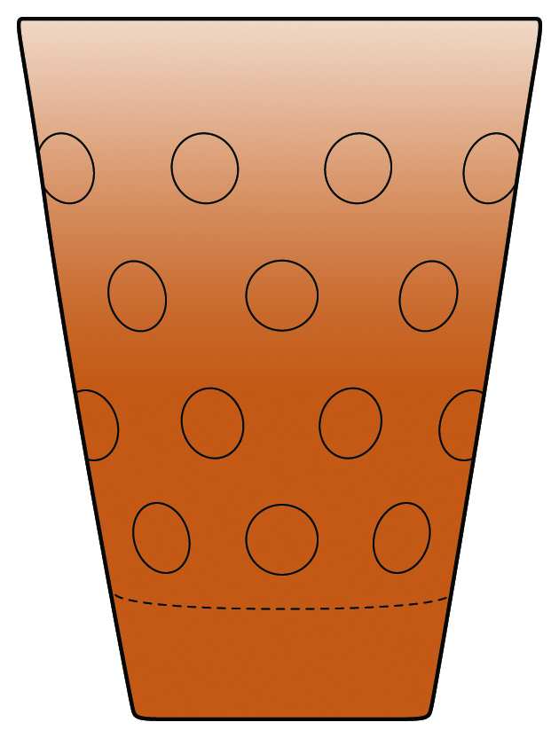 Dots Amber Flat Juice Glass by Hazel-Atlas-1