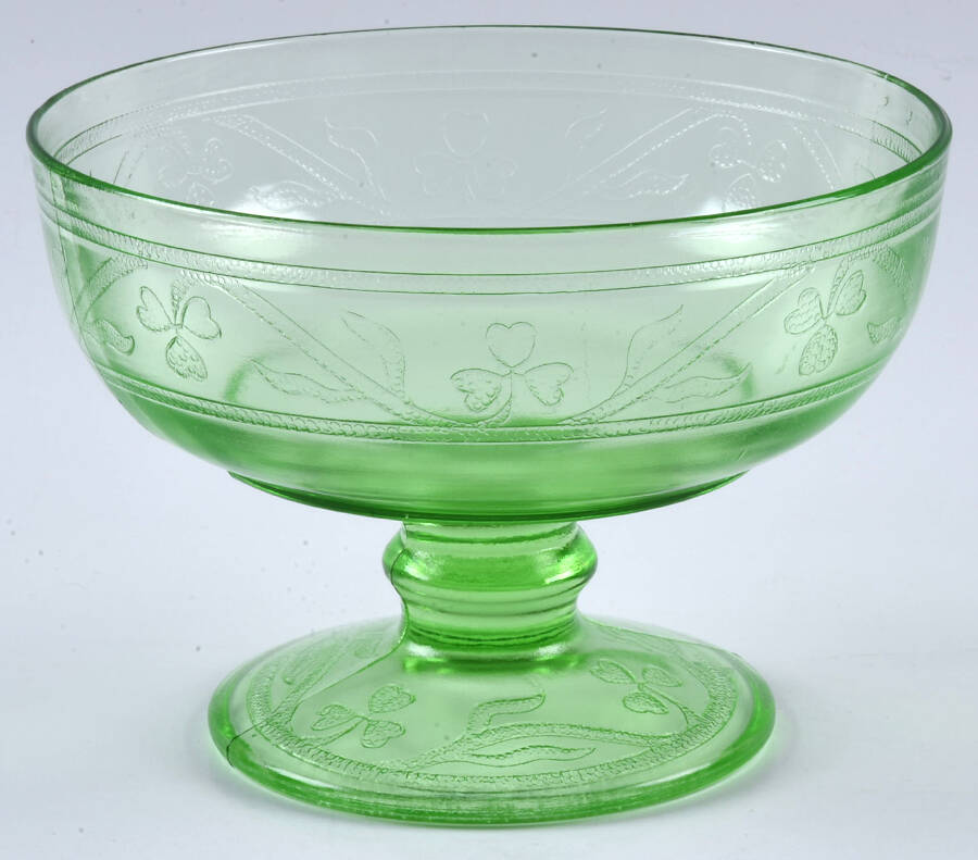 Cloverleaf Green Candy Jar No Lid by Hazel-Atlas-1