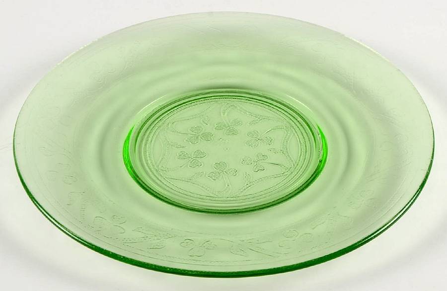 Cloverleaf Green Luncheon Plate by Hazel-Atlas-1