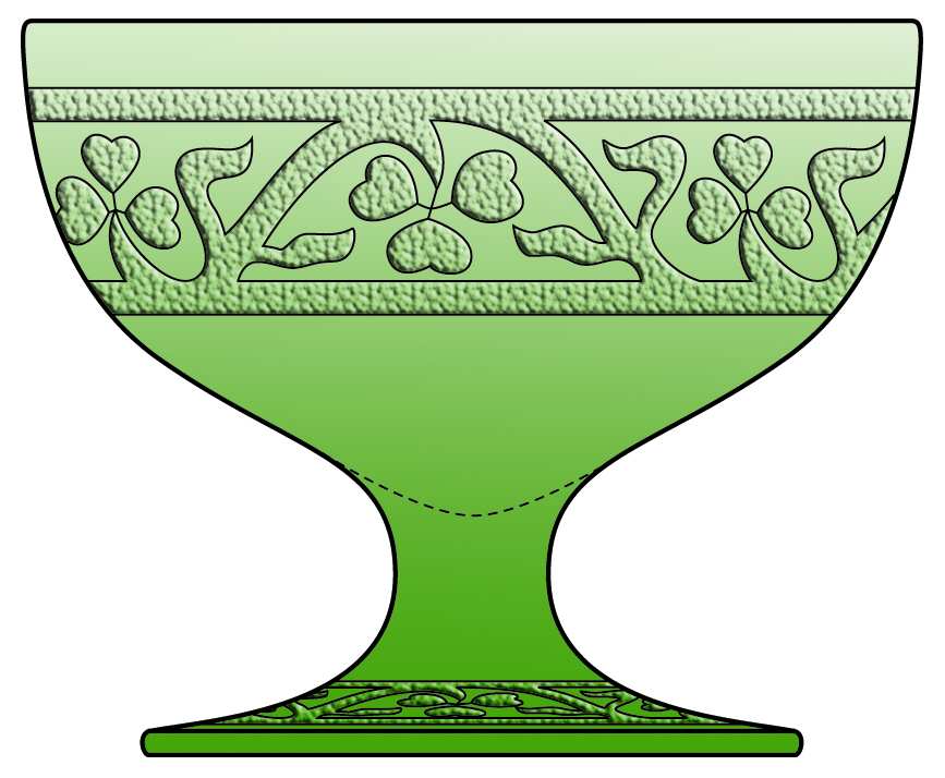 Cloverleaf Green Champagne/Tall Sherbet by Hazel-Atlas-1