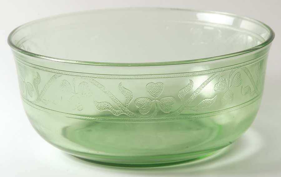 Cloverleaf Green 7" Salad Bowl by Hazel-Atlas-1