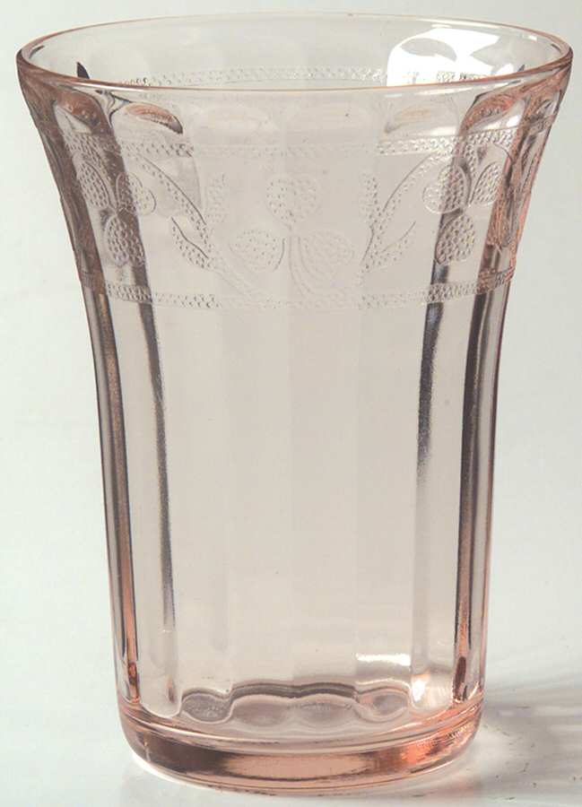 Cloverleaf Pink 9 Oz Flat Tumbler by Hazel-Atlas-1