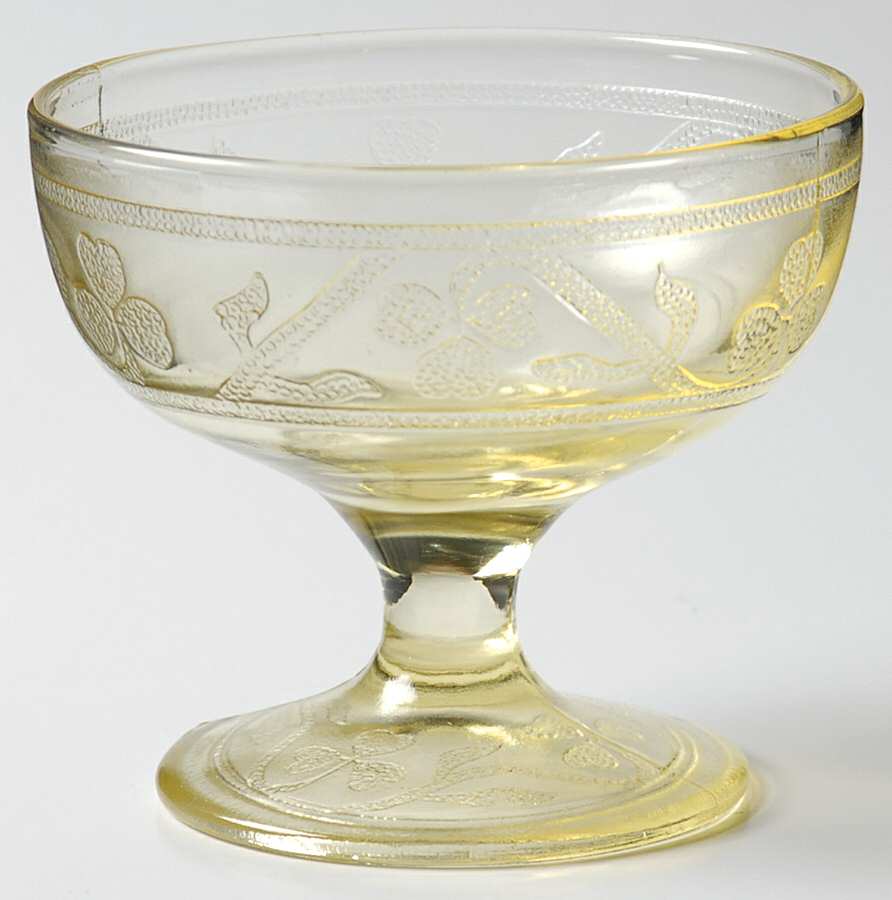 Cloverleaf Yellow Champagne/Tall Sherbet by Hazel-Atlas-1
