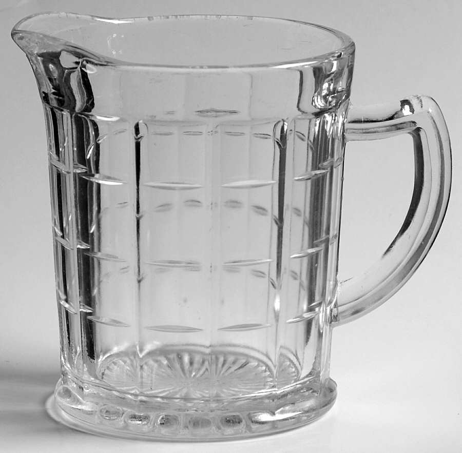 Colonial Block Clear Creamer by Hazel-Atlas-1