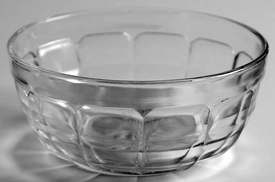 Colonial Block Clear 4" Small Fruit/Dessert Bowl by Hazel-Atlas-1