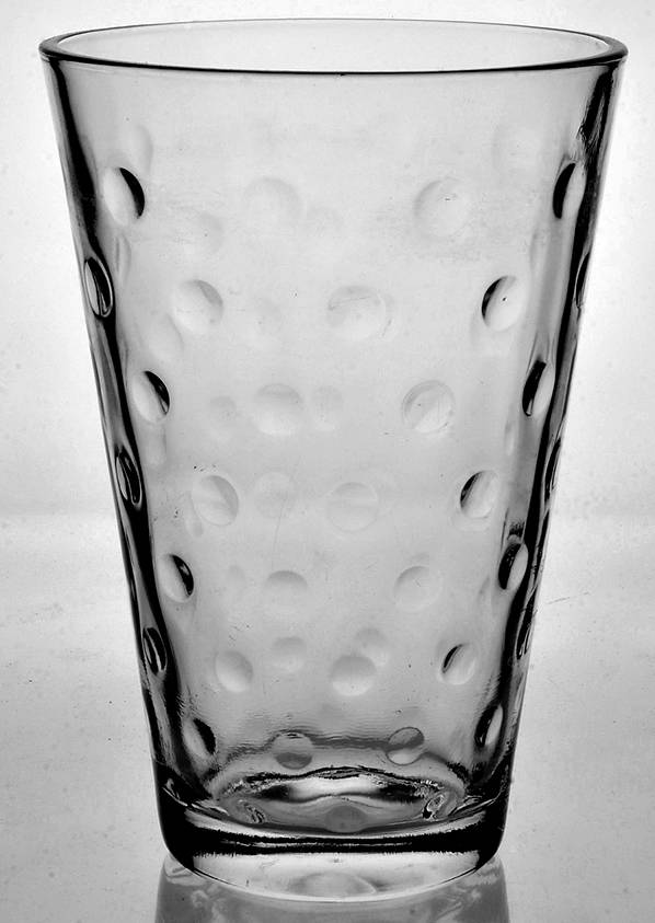 Dots Clear 8" Flower Vase by Hazel-Atlas-1
