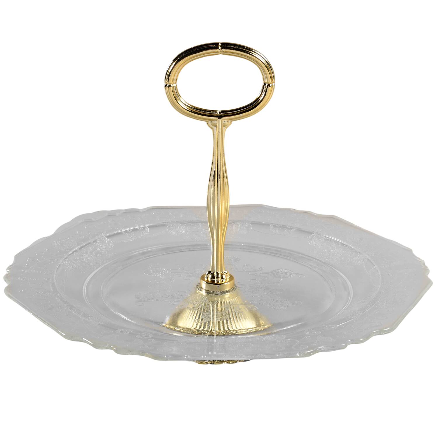 Florentine 1 Clear Salad Plate Tidbit HC by Hazel-Atlas-1