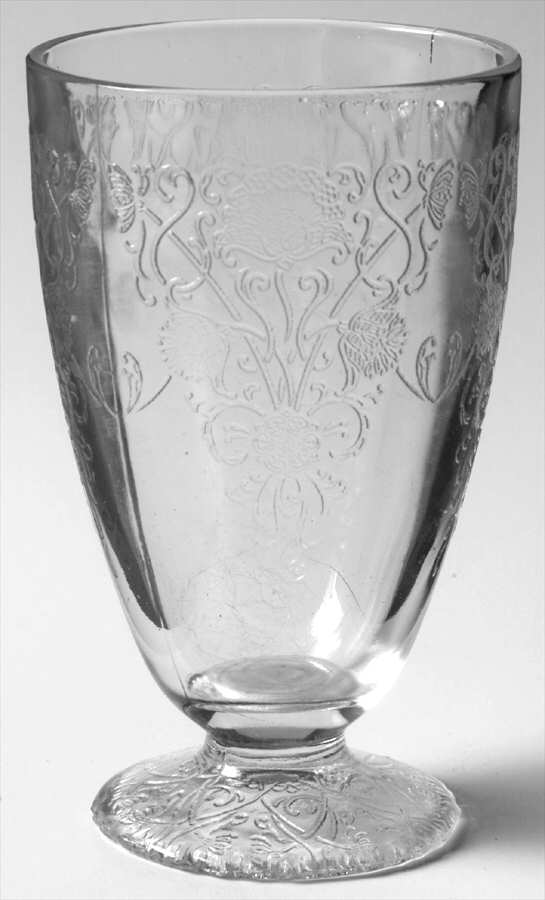 Florentine 1 Clear 10 Oz Footed Tumbler by Hazel-Atlas-1