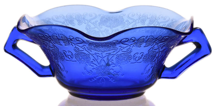 Florentine 1 Cobalt Blue Cream Soup/Nut Bowl by Hazel-Atlas-1