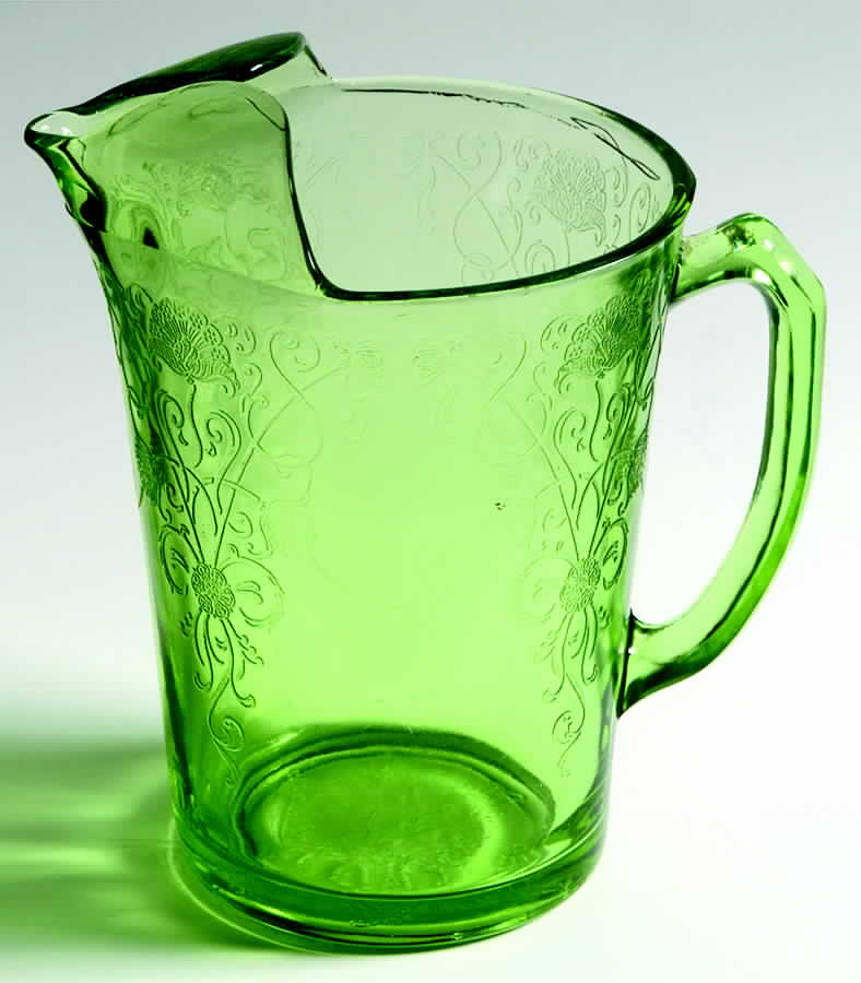 Florentine 1 Green 48 Oz Ice Lip Pitcher by Hazel-Atlas-1