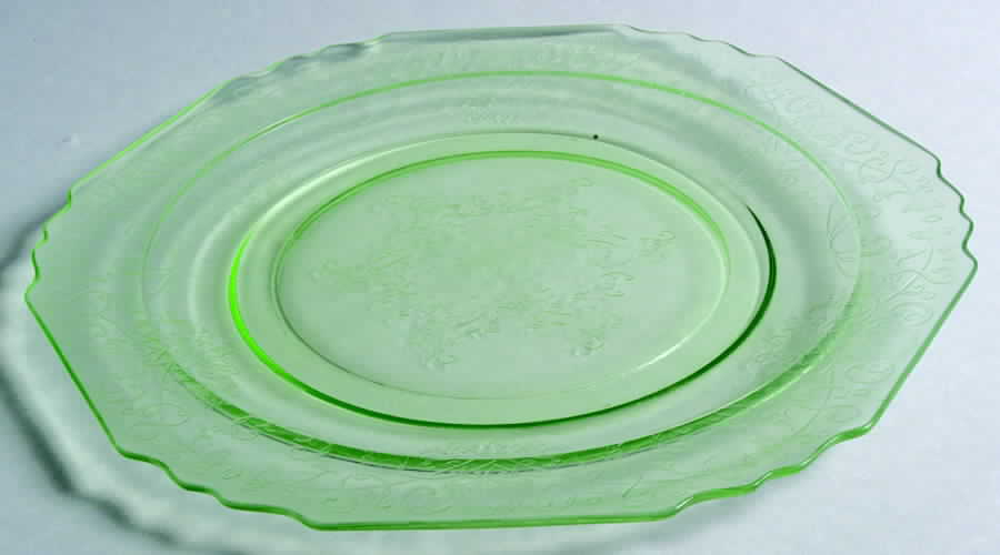Florentine 1 Green Dinner Plate by Hazel-Atlas-1
