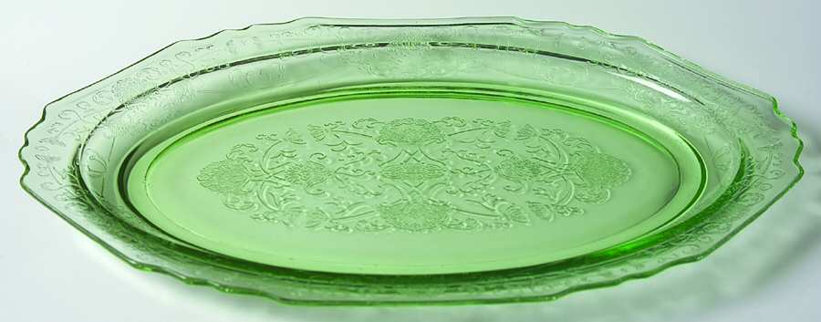 Florentine 1 Green 11" Oval Platter by Hazel-Atlas-1