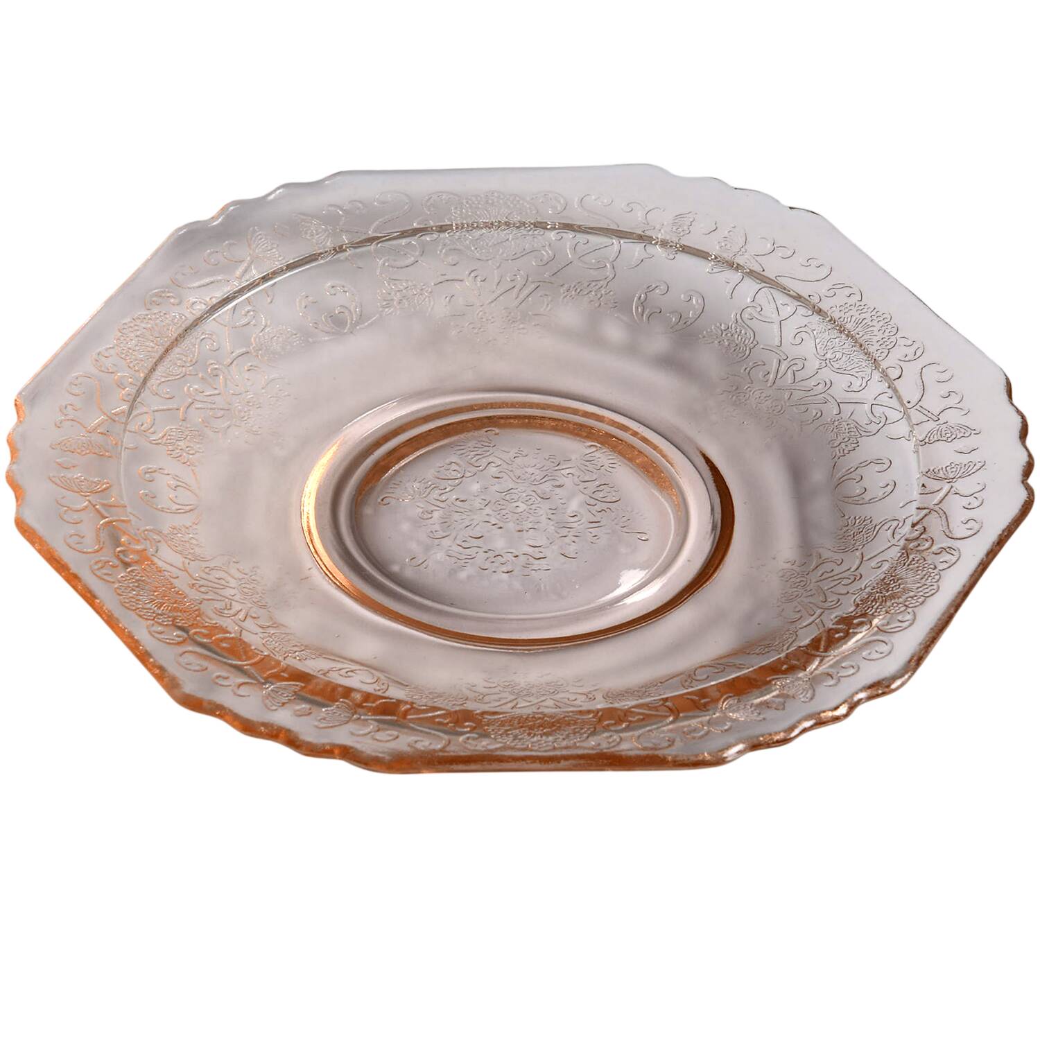 Florentine 1 Pink Saucer Only by Hazel-Atlas-1
