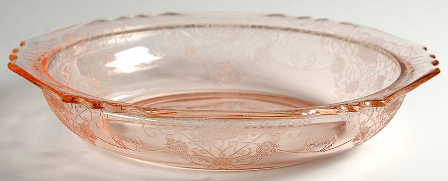 Florentine 1 Pink 8" Large Fruit Bowl by Hazel-Atlas-1