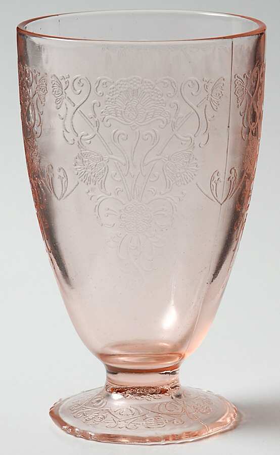 Florentine 1 Pink 10 Oz Footed Tumbler by Hazel-Atlas-1