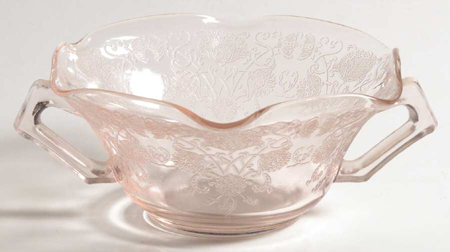 Florentine 1 Pink Cream Soup/Nut Bowl by Hazel-Atlas-1