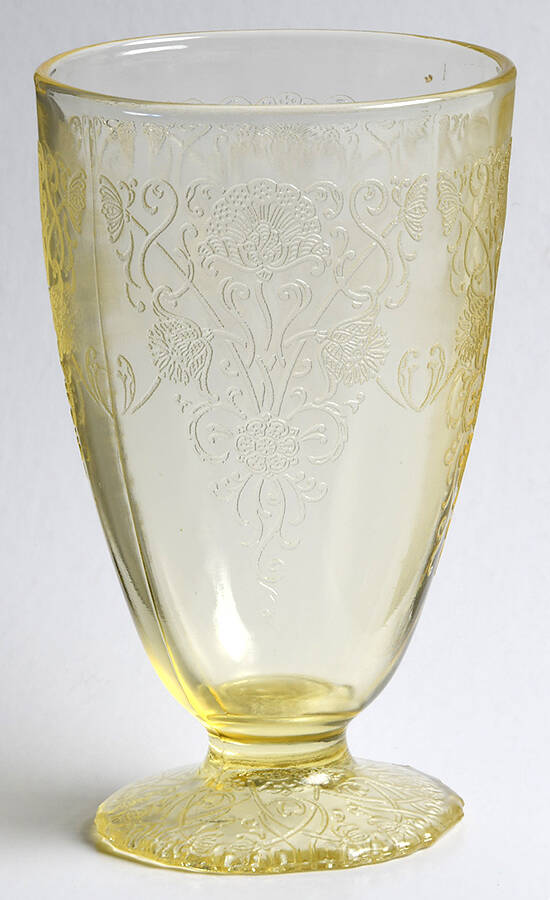 Florentine 1 Yellow 10 Oz Footed Tumbler by Hazel-Atlas-1