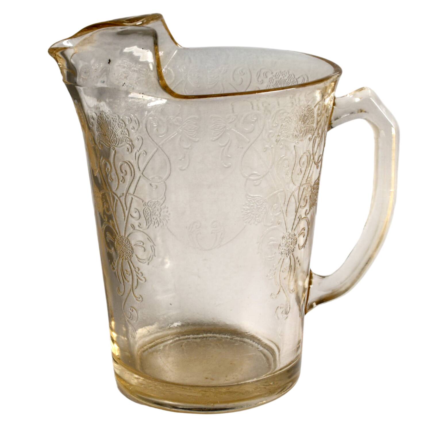 Florentine 1 Yellow 48 Oz Ice Lip Pitcher by Hazel-Atlas-1