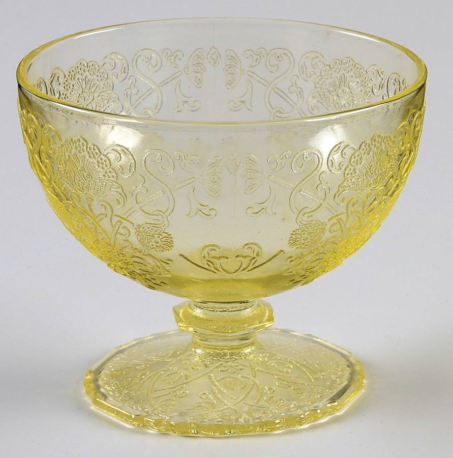 Florentine 1 Yellow Champagne/Tall Sherbet by Hazel-Atlas-1