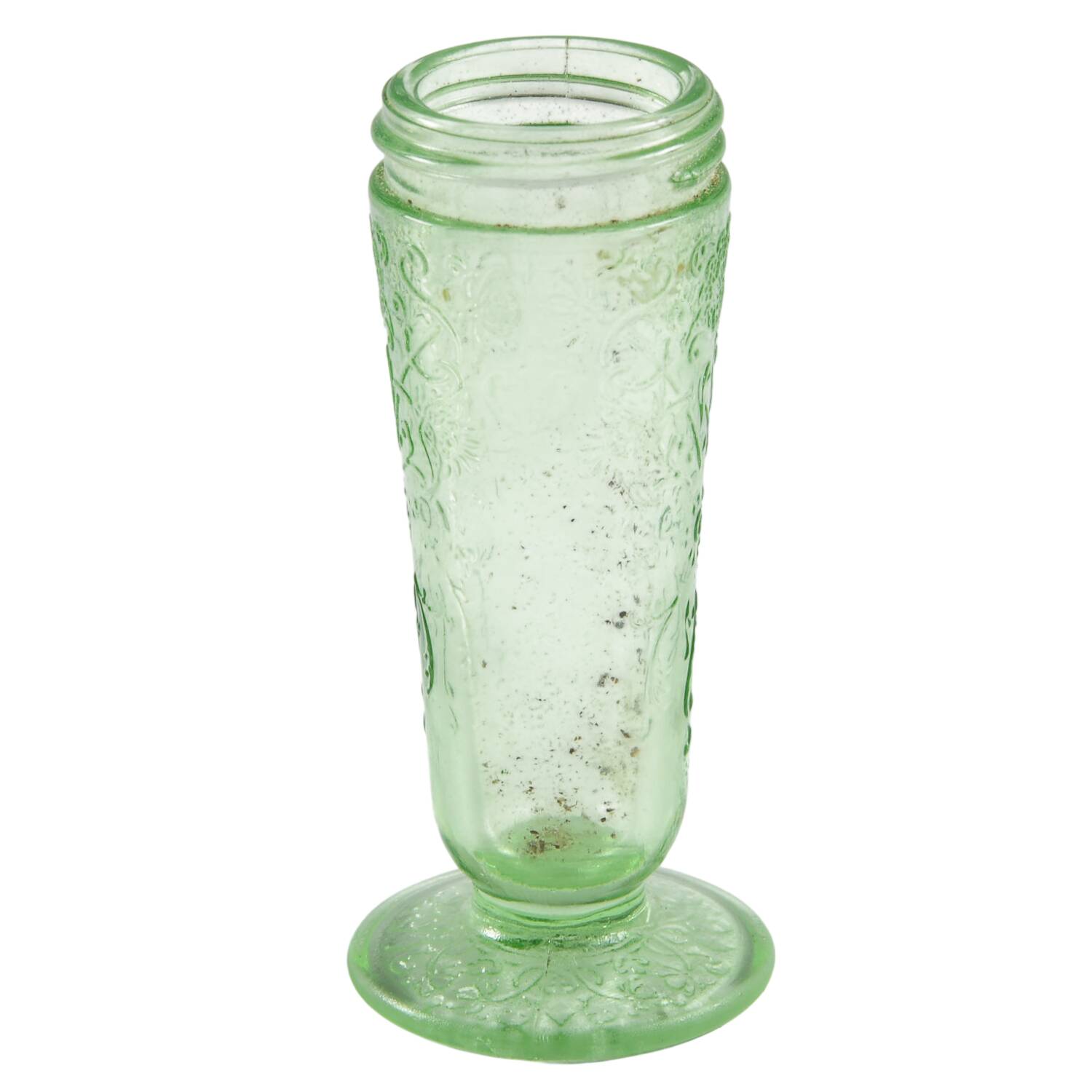 Florentine 2 Green Footed Shaker No Metal Lid by Hazel-Atlas-1