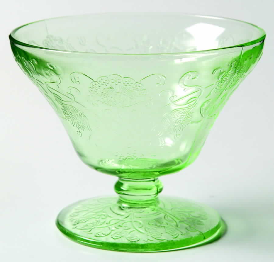 Florentine 2 Green Champagne/Tall Sherbet by Hazel-Atlas-1