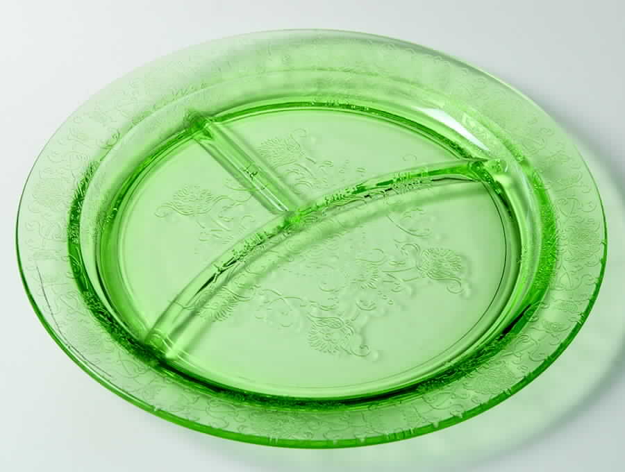 Florentine 2 Green Grill Plate by Hazel-Atlas-1