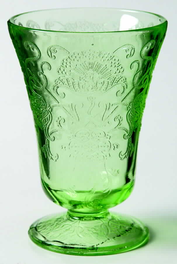 Florentine 2 Green Juice Glass by Hazel-Atlas-1