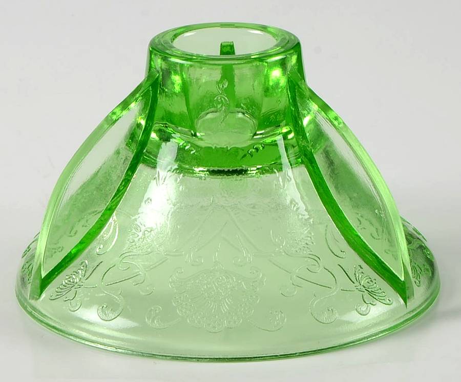 Florentine 2 Green Single Light Candlestick by Hazel-Atlas-1