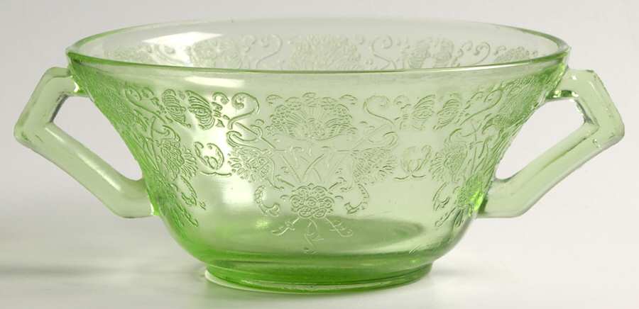 Florentine 2 Green Cream Soup Bowl by Hazel-Atlas-1