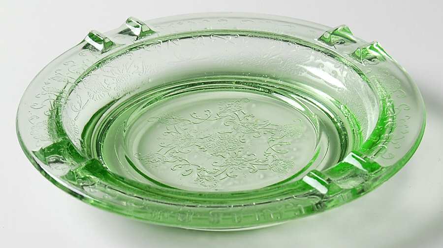Florentine 2 Green 5" Ashtray by Hazel-Atlas-1