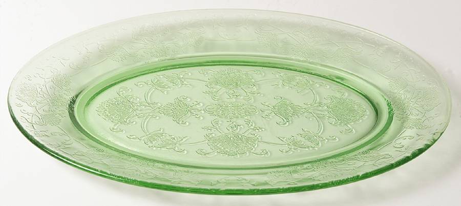 Florentine 2 Green 11" Oval Platter by Hazel-Atlas-1