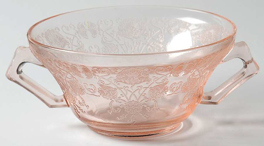 Florentine 2 Pink Cream Soup Bowl by Hazel-Atlas-1