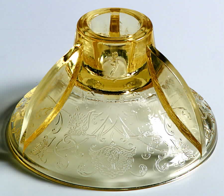 Florentine 2 Yellow Single Light Candlestick by Hazel-Atlas-1