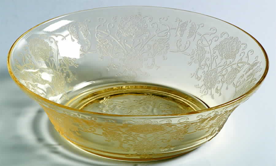 Florentine 2 Yellow 8" Large Fruit Bowl by Hazel-Atlas-1