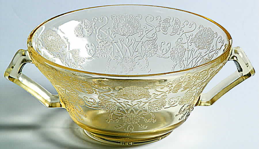 Florentine 2 Yellow Cream Soup Bowl by Hazel-Atlas-1