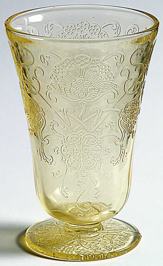 Florentine 2 Yellow 9 Oz Footed Tumbler by Hazel-Atlas-1