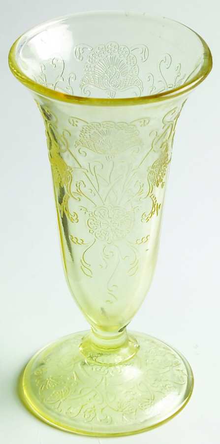 Florentine 2 Yellow 6" Parfait Vase by Hazel-Atlas-1