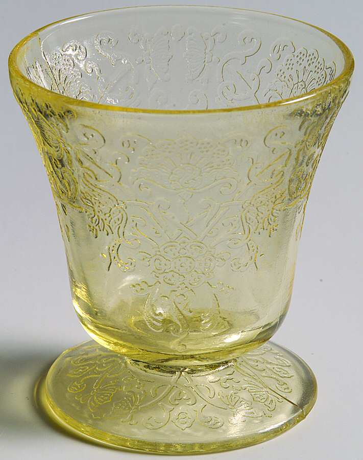 Florentine 2 Yellow Juice Glass by Hazel-Atlas-1