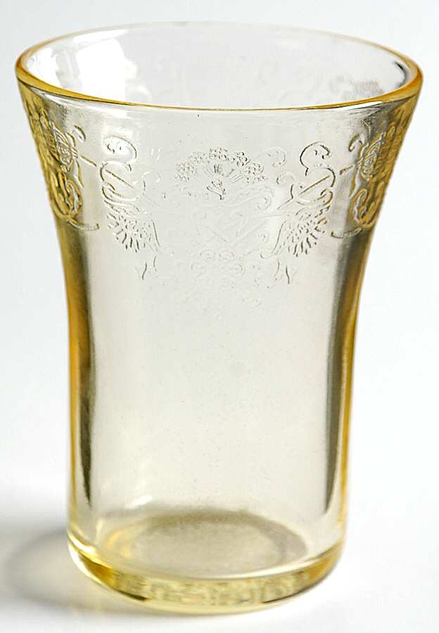 Florentine 2 Yellow Flat Juice Glass by Hazel-Atlas-1
