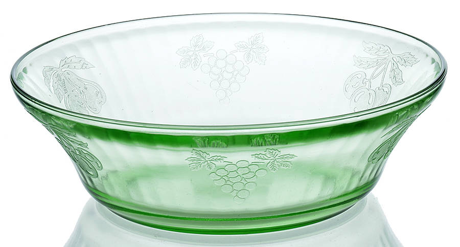 Fruits Green 8" Large Fruit Bowl by Hazel-Atlas-1
