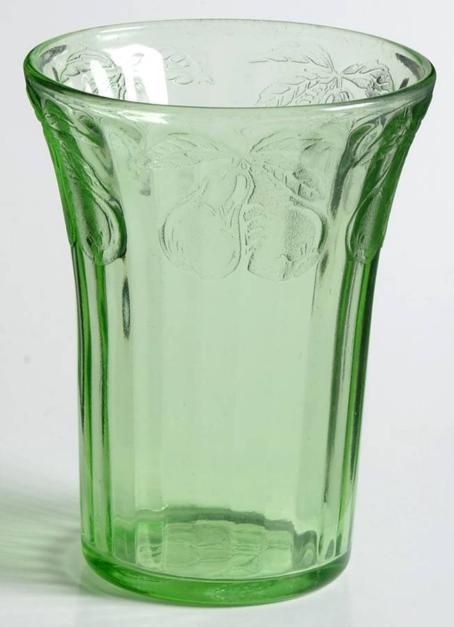 Fruits Green 8 Oz Flat Tumbler by Hazel-Atlas-1
