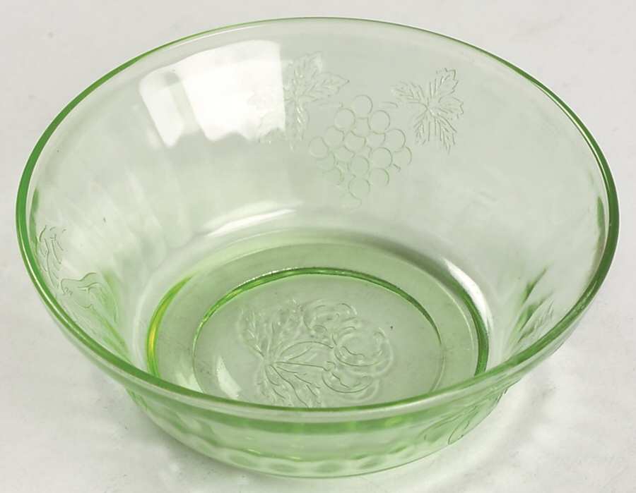 Fruits Green Small Fruit Dessert Bowl by Hazel-Atlas-1