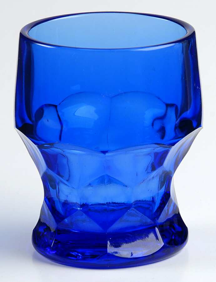 Georgian Blue Flat Juice Glass by Hazel-Atlas-1