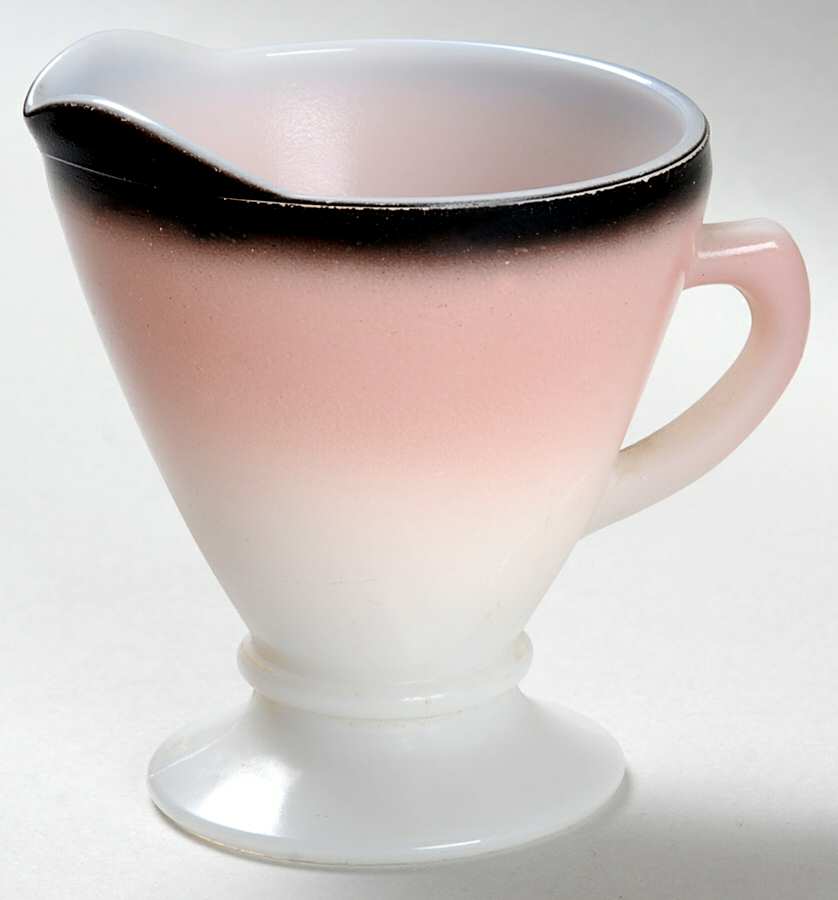 Informal (Pink & Charcoal) Creamer by Hazel-Atlas-1