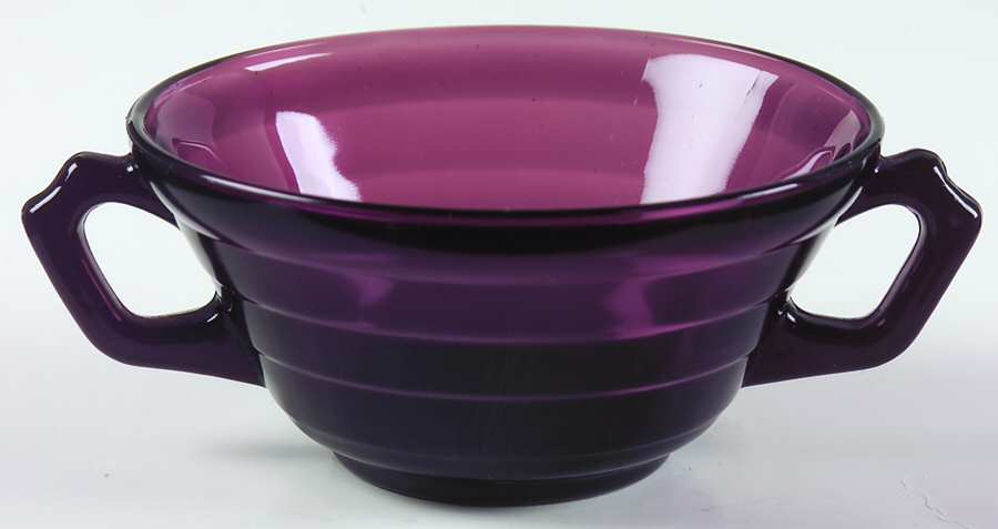 Moderntone Amethyst (Transparent) Cream Soup Bowl by Hazel-Atlas-1