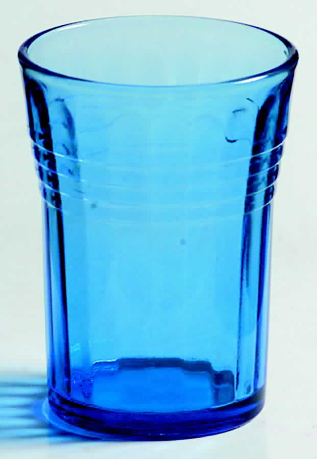Moderntone Cobalt Blue (Transparent) Whiskey Glass by Hazel-Atlas-1