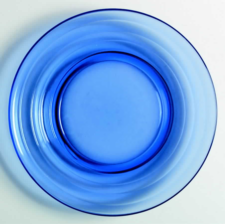 Moderntone Cobalt Blue (Transparent) Salad Plate by Hazel-Atlas-1